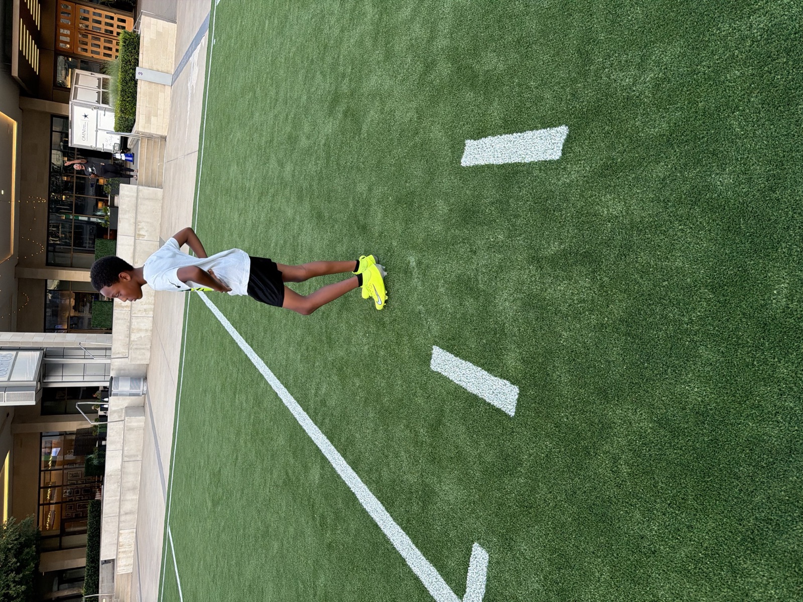 Frisco Elite player training on the public turf field at The Star in Frisco